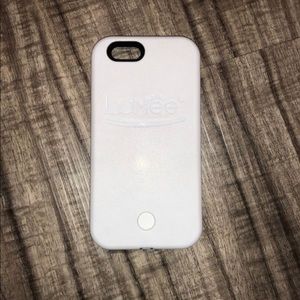 White Lumee iPhone case